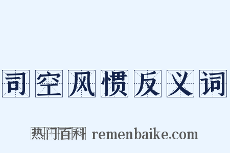 司空风惯反义词是什么意思的图片